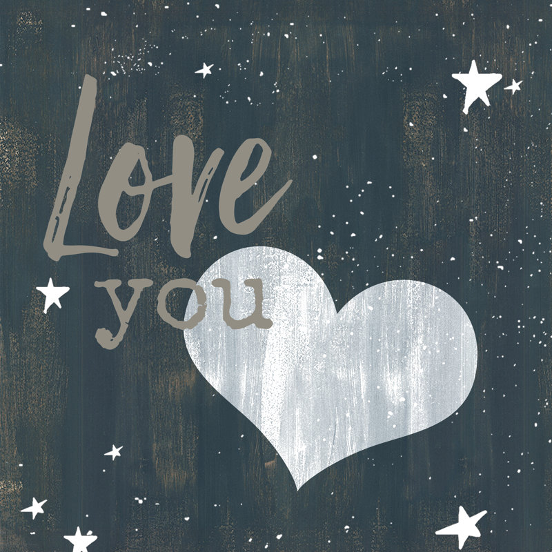 Love You To The Moon And Back Set 1 - Wrapped Canvas Print, 30cm H x 30cm W x 3.8cm D