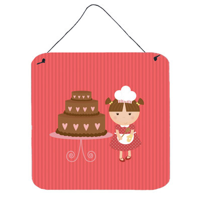 Décoration murale en aluminium pour gâteau de st valentin brunette