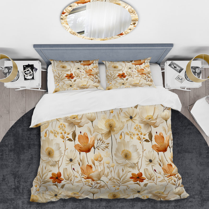 Botanical Impressions II - Plants Duvet Cover Set, Housse de couette simple + 1 taie décorative stan