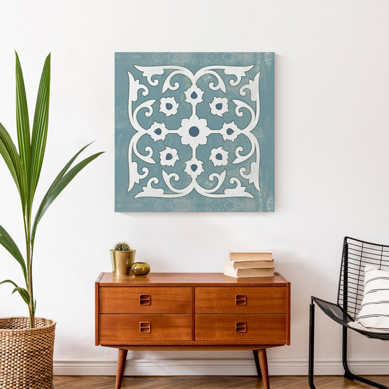 Carreau bleu - impression sur toile tendue