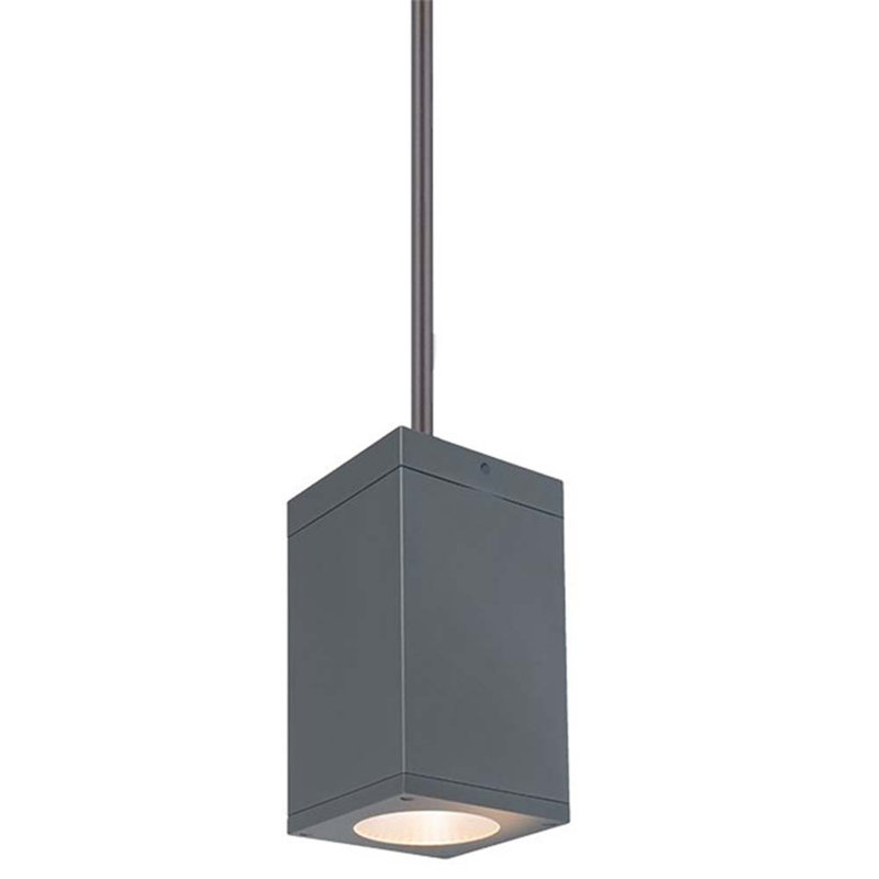 Luminaire suspendu d’extérieur 1 lumière del Cube, Faisceau large - 33 degrés, Graphite, IRC 4000 K 85