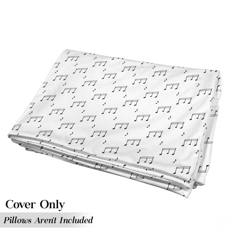 Housse de coussin d'extérieur à motif de notes musicales, H 2 po x l 27 po x P 88 po