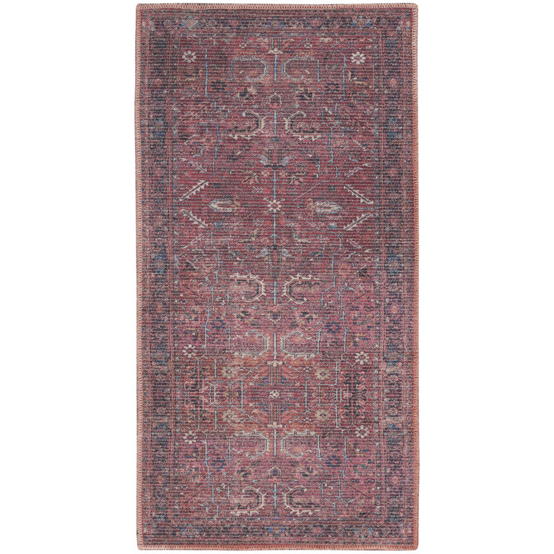 Tapis oriental délavé tissé à la machine 2 pi x 4 pi Brick