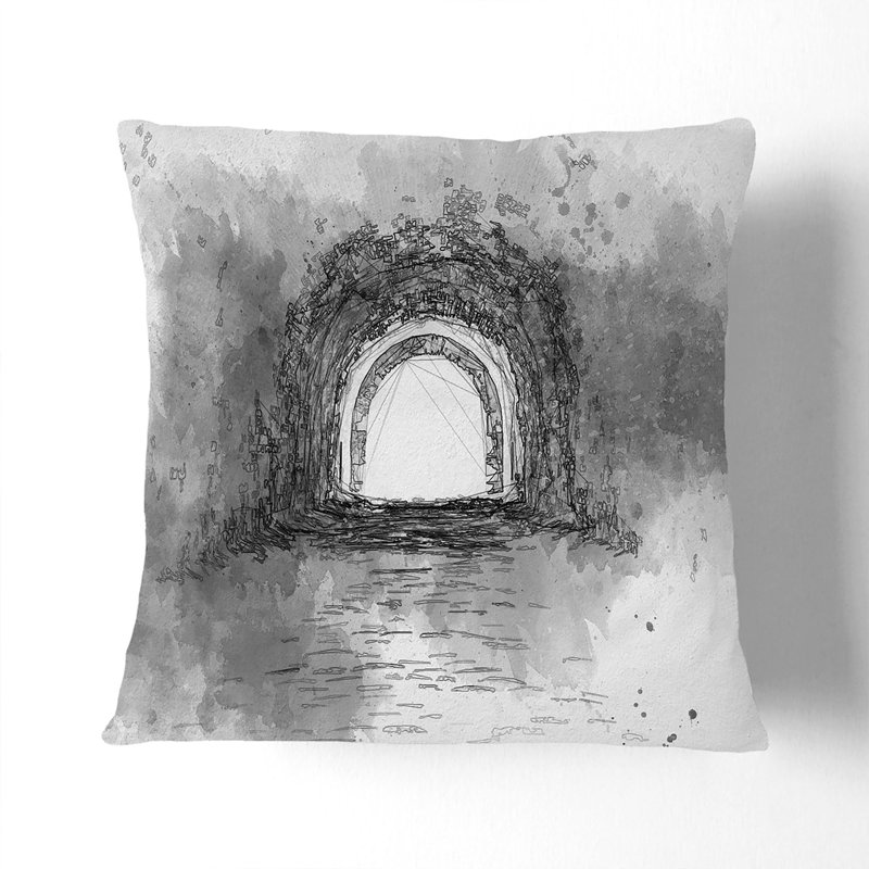 Square Cushion, Stone, 55cm H x 55cm W x 20cm D