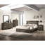 Rustique, lit plateforme double, base de lit à profil bas, finition brune, style contemporain, bois massif-1503511718