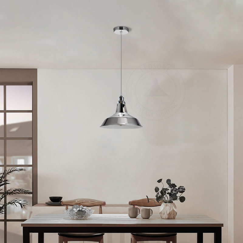 Barkbridge 1 - Light Chrome Single Pendant, Yes