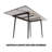 Elegant Expandable MDF Dining Table With Marble Pattern And Tapered Metal Legs