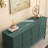 Gurbachan 58" Mid-Century 4-Door Cabinet with Adjustable Shelves and Removable Tall Wine Glass Rack-215332608