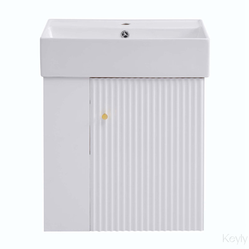 Frohlinde 21.6 " W Wall Mounted 1 Single Vanity Bathroom Vanity With Ceramic Top