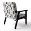 Chaise d'appoint abstraite - fauteuil bleu avec marques de douceur-1299016185