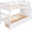 Lit superposé simple avec tiroirs - et polyvalent avec rangement blanc Twintwin pratique pour la chambre à coucher-727831221