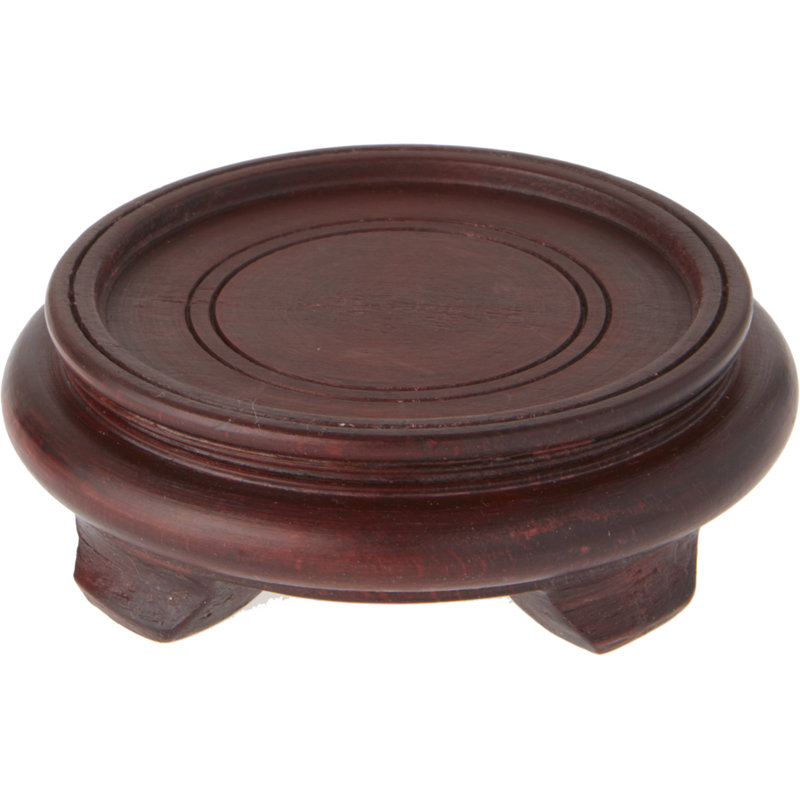 Casseus Decorative Base, 1.625" H x 4.25" W x 4.25" D, Cherry Brown
