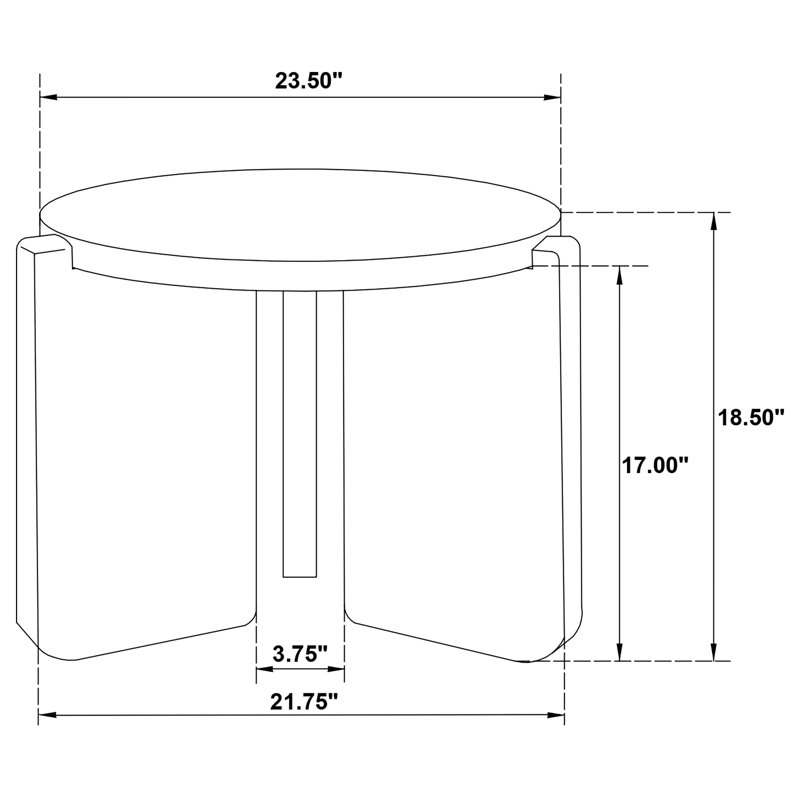 Gowri Round Solid Wood End Table Black