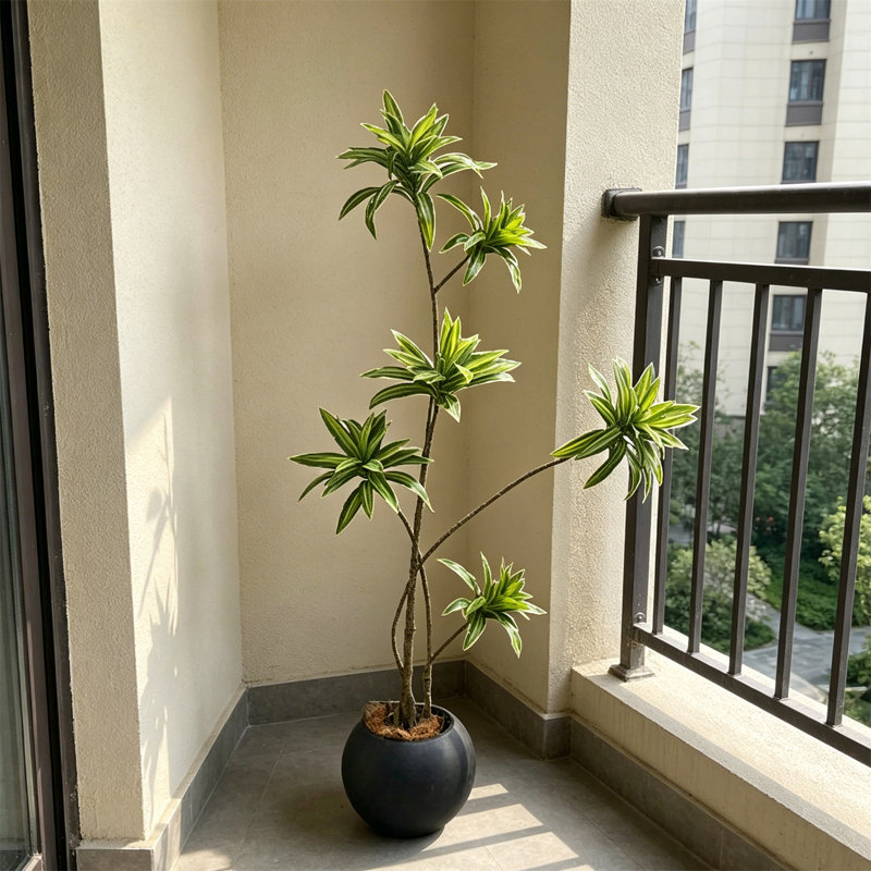 Plantes artificielles réalistes pour la décoration intérieure, Noir