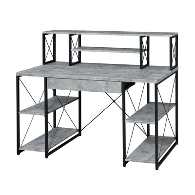 Writing Desk With One Drawer And 8 Open Compartment