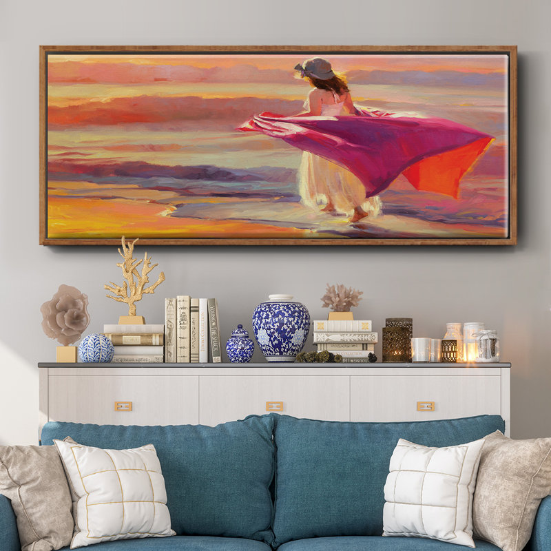 Catching the Breeze- Framed Canvas, 20" H x 50" W