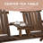 Outsunny 2-Seat Wooden Adirondack Chair, Patio Bench With Table, Outdoor Loveseat Fire Pit Chair For Porch, Backyard, Deck, Carbonized-1838115817