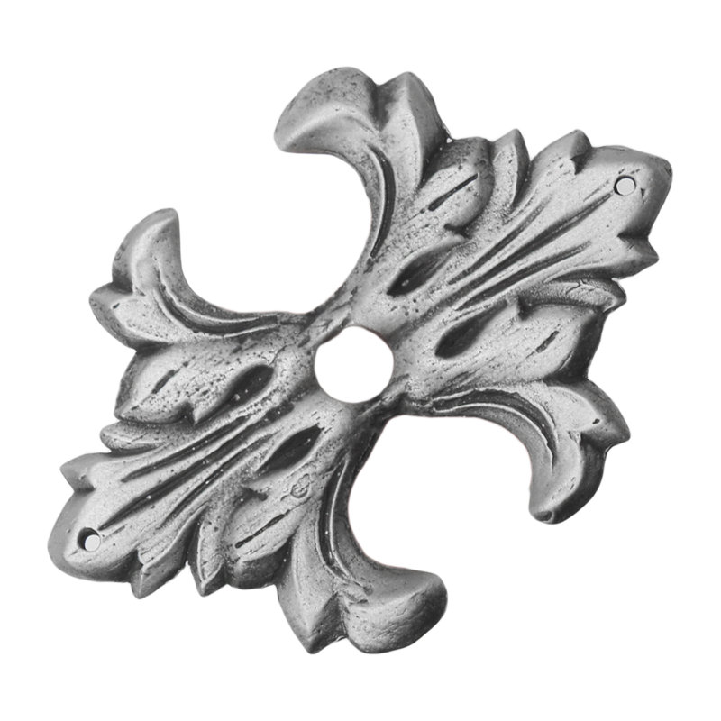 Acanthus medium escutcheon Renaissance style in Antique Brass, Satin