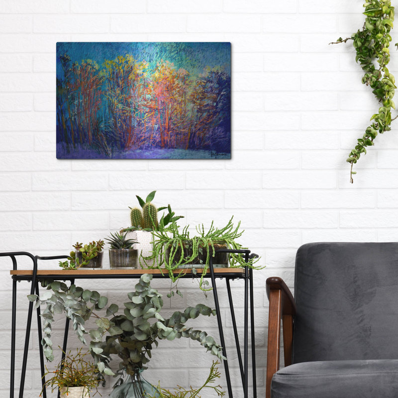 «Sparkling Woods» par Dorothy Fagan, art mural en métal, H 12 po x l 16 po