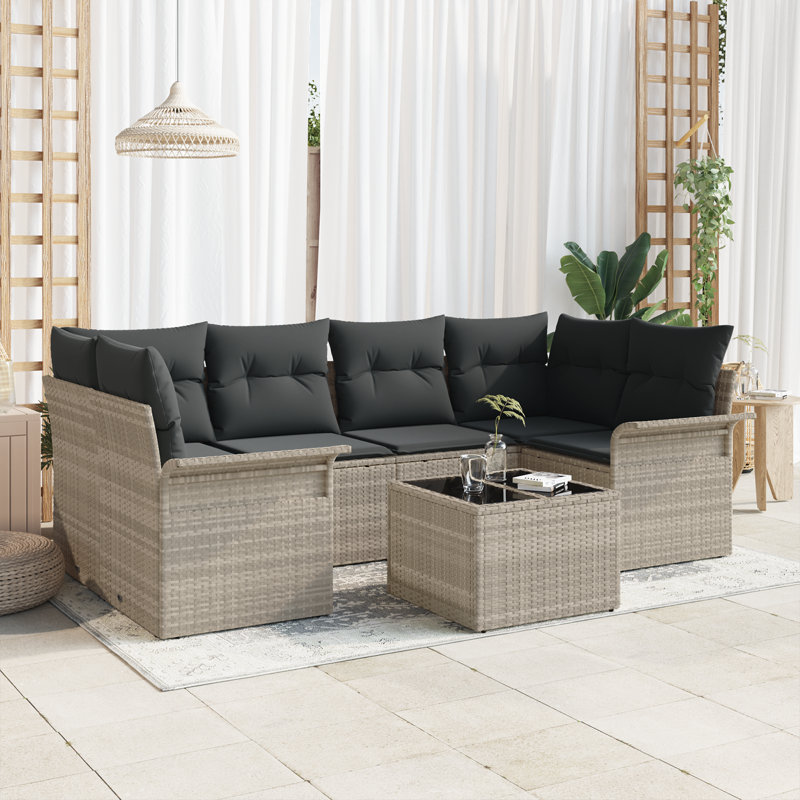 234cm Wide Patio Sofa with Cushions
