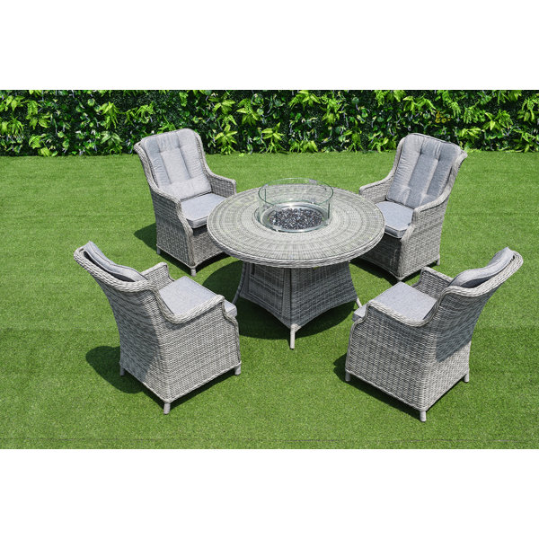Rosalind Wheeler Clayson Round 4 - Person 120cm Long Dining Set with ...