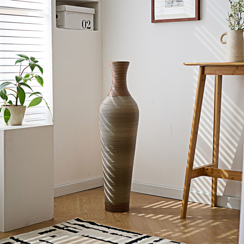 Vase de sol décoratif en rotin artificiel