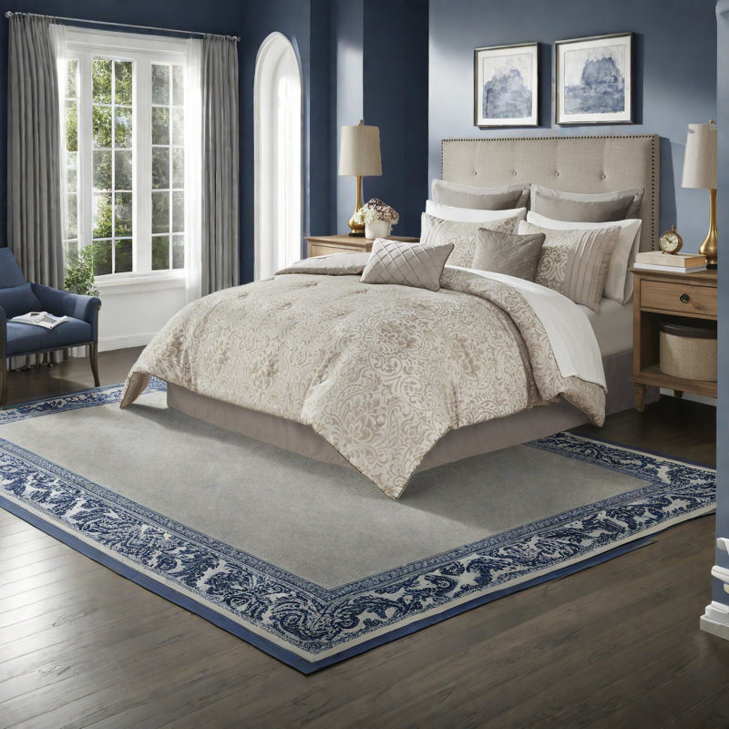 Luxurious Jacquard Bedding Sets, Polyester Comfort, Classic Bedroom Design
