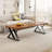 Cherry Solid Wood + Steel Rectangular Coffee Table-2101801900