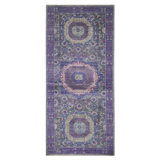 Hand Knotted Wool Area Rug in Silver And White