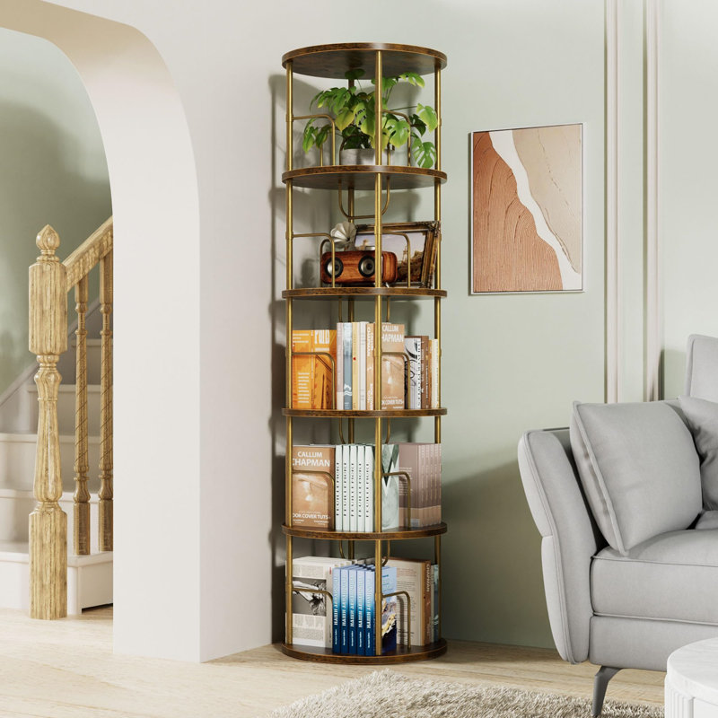 160 cm H x 45 cm W Corner Bookcase, Brown
