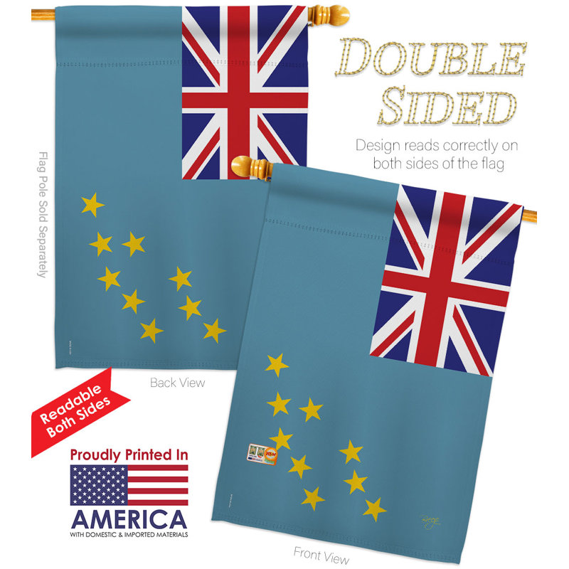 Double Sided 40'' H x 28'' W Polyester House Flag