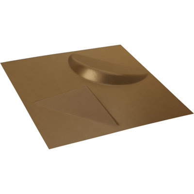 L 11 7/8 po x H 11 7/8 po Panneau mural décoratif 3D EnduraWall Apollo, ruée vers l'or métallique (couvre 0,98 pi2)