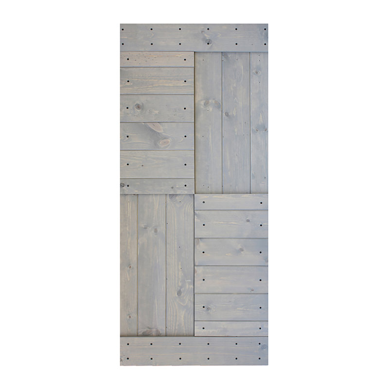 Aged Barrel Finished Solid Wood 84" Textured Barn Door Slab