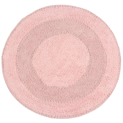Gadbois Double Ruffle Cotton Round Bath Rug