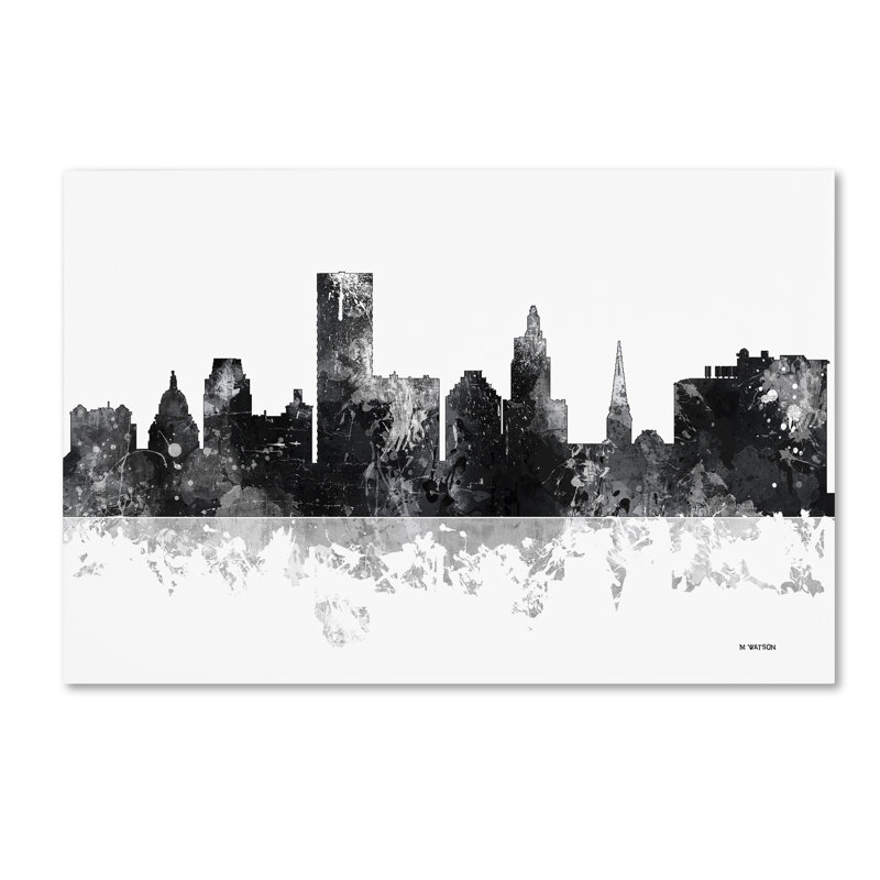 « providence rhode island horizon bg-1 », reproduction d’art sur toile tendue, H 22 po x l 32 po x P 2 po