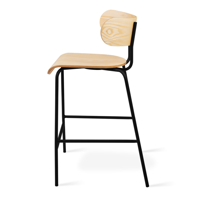 Tabouret de comptoir Bantam, Blond cendré / noir