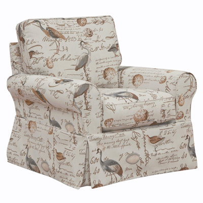 Fauteuil pivotant en polyester de 36 po de large Wesham