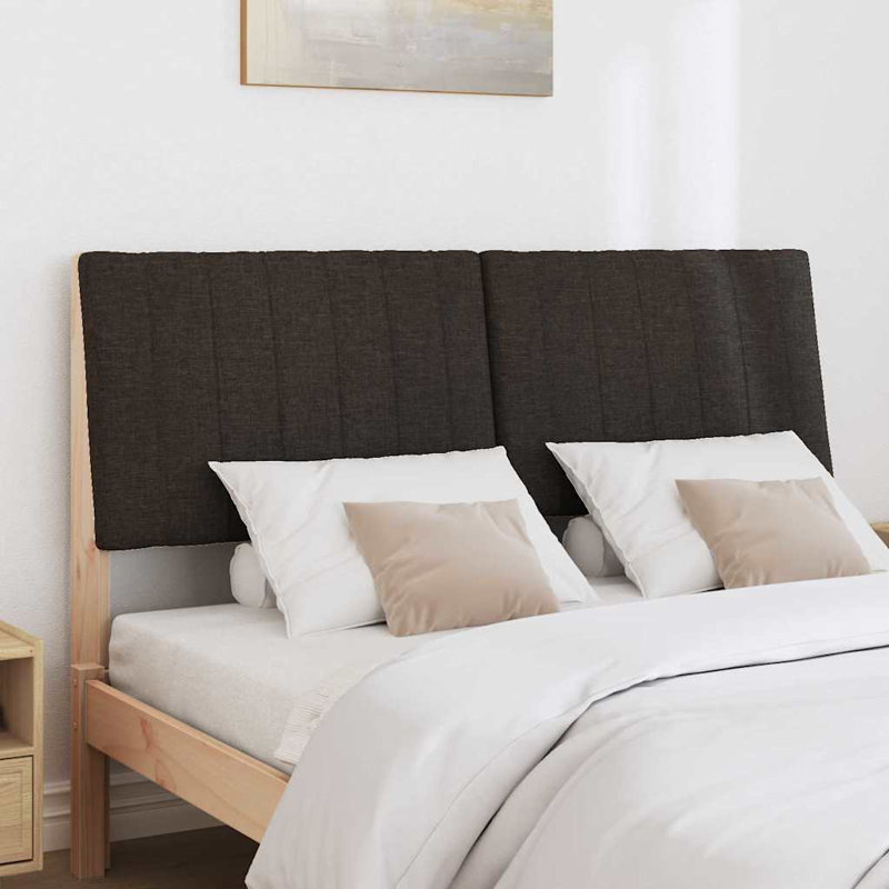 Solid Wood Headboard, EU Double - 140 x 200 cm, Brown, Black