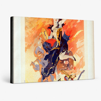 Belle Epoque Dancing Muse 1890s - Vintage French Lithograph Poster Canvas Wall Art - Canvas Wall Art