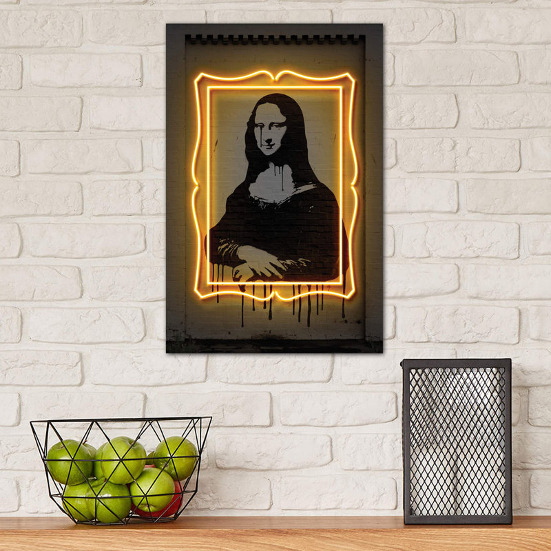 Mona Lisa by Octavian Mielu - Wrapped Canvas Print, 45.72cm H x 30.48cm W x 1.91cm D