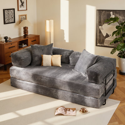 Canapé-lit escamotable convertible avec 2 oreillers Boneless