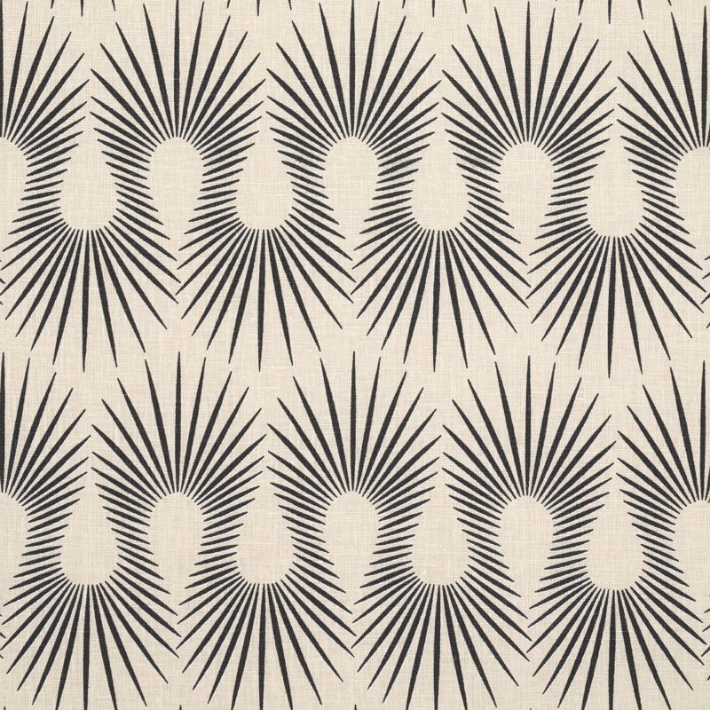 Schumacher x Neisha Crosland Hedgehog Fabric, Putty Black