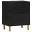 vidaXL Bedside Cabinet Black Engineered wood, solid mango wood, brass
