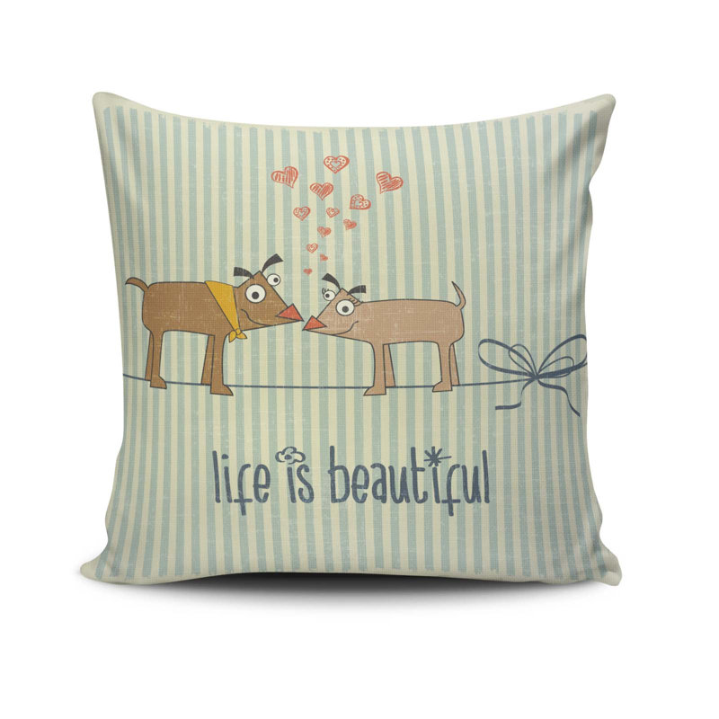 Housse de coussin Erine, 17 x 17 pouces, 50% coton / 50% polyester | Lavable à la machine à 104 ° F, repassable, fermeture à glissière dissimulée | Parfait pour le salon, la chambre à coucher et la décoration intérieure élégante