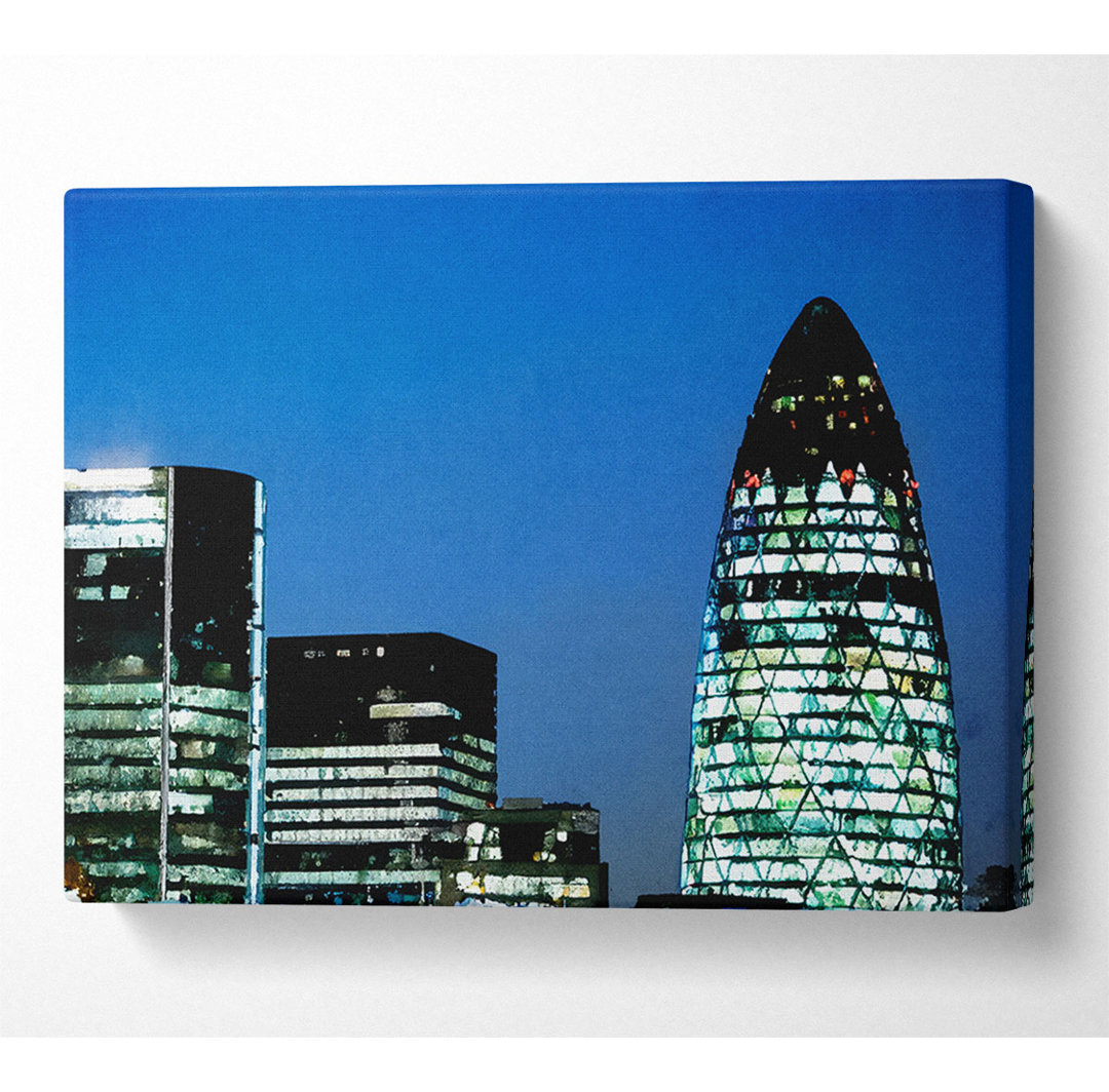 London Gherkin Night Lights - Druck