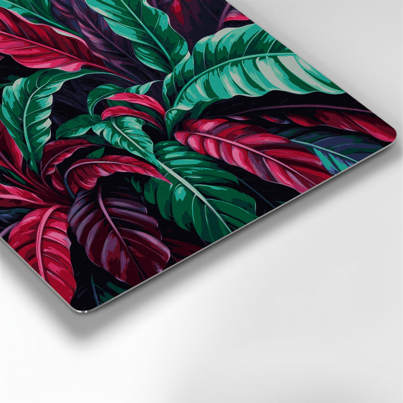 «Hawaiian Ti Plants», art mural en métal gris, H 16 po x l 16 po