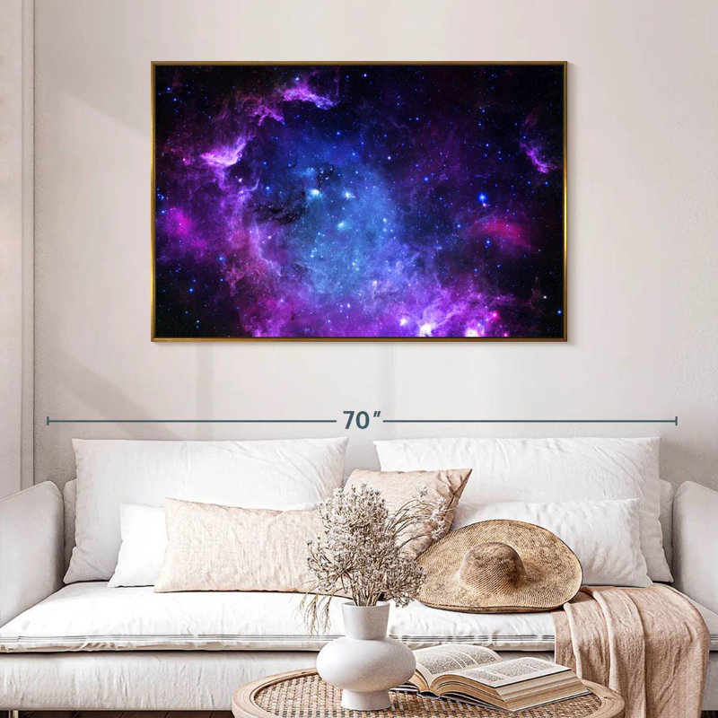 Night Star, 46" X 31", Floating Frame Gold