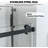 Sliding Glass Shower Door 44-48x76 Inch Frameless 8mm Tempered Glass Stainless Steel Rail 55 Rollers-125097143