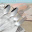  Food Grade Stainless Steel With Pearl Dot Design Handle Silverware Set, 24 Pcs Spoons And Forks Set, Mirror Polished Dishwasher Safe, Silverware Forks And Spoons For Home Or Restaurant