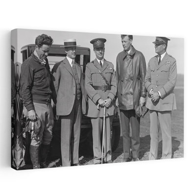 Orville Wright Visited By Charles Lindbergh, Wright Field, Dayton, Ohio, June 22, 1927 Contemporary Wall Art